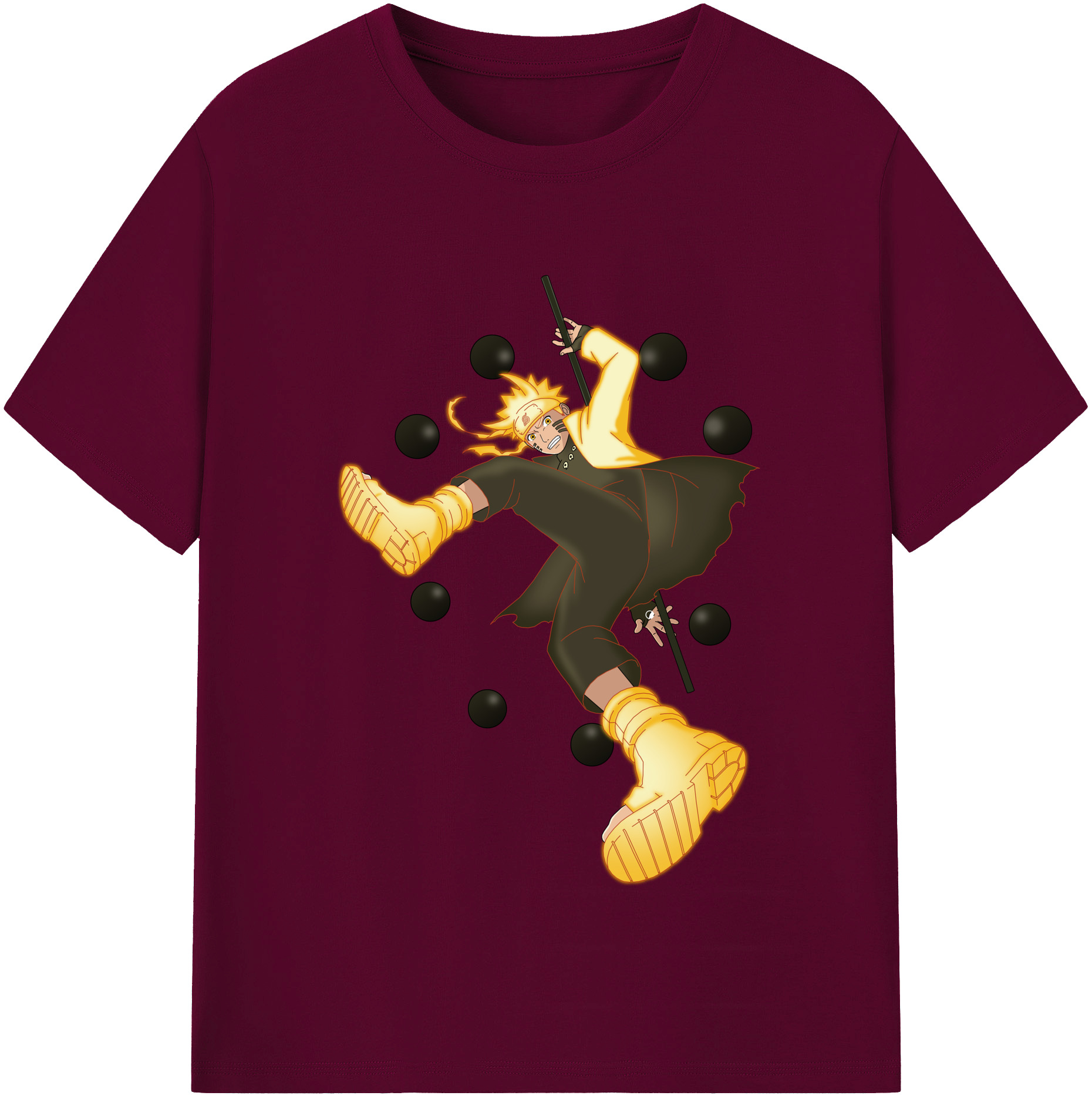 （画像用） NARUTO -ナルト- うずまき ナルト Uzumaki Naruto レディースカジュアルプリントTシャツ（綿100％）